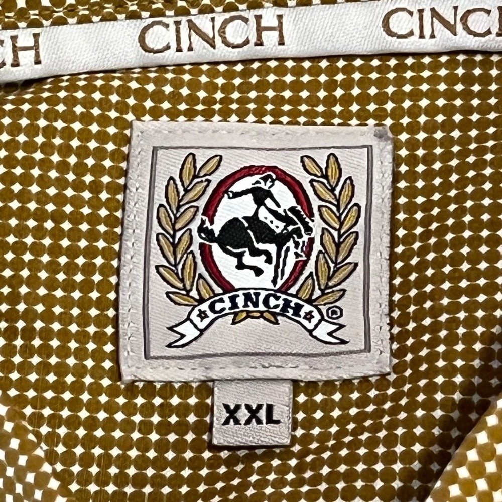 Cinch Shirt Mens XXL Orange Brown L/S B/U Western Rodeo Cowboy - Picture 5 of 10